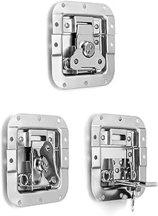 Syncraft Medium Butterfly Latch Lock - Chrome Plated Steel Latch for Flight Cases, Equipment & Toolbox Security 112mm×105 mm (Medium Lock SH-L007) - Image 4